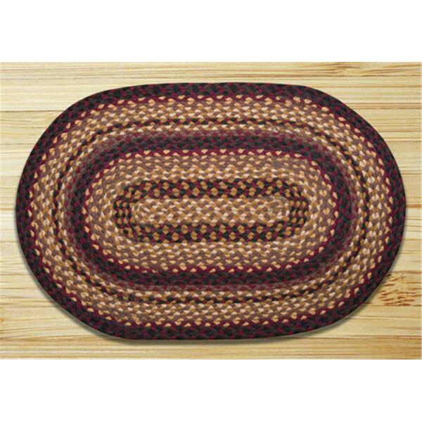 Capitol Earth Rugs Oval Shaped Rug, Black Cherry, Chocolate and Cream 05-371